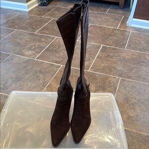 Franco Sarto Dark Brown Over the Knee Boots